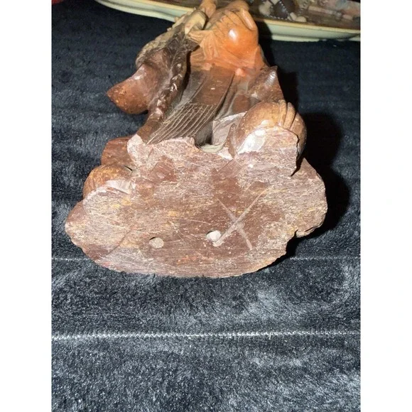 Chinese Soapstone Statue Carving Shou Lao God of Longevity Figurine 9.5" - Picture 3 of 10